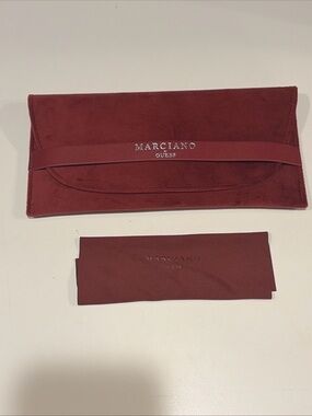 Guess by Marciano Burgundy Suede Eyewear Pouch